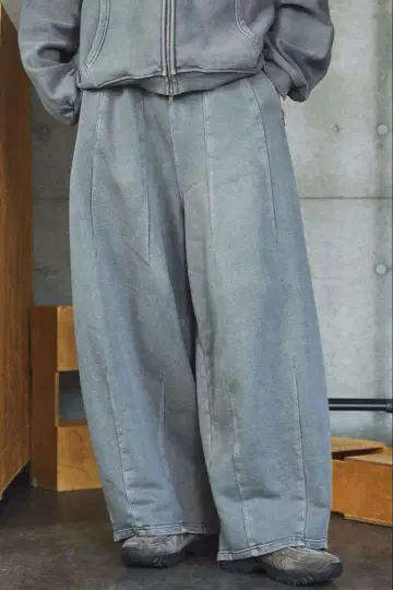 OPENING ACT 배기 커브 스웨트 팬츠