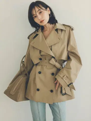 anuans 하프 오버 트렌치코트
