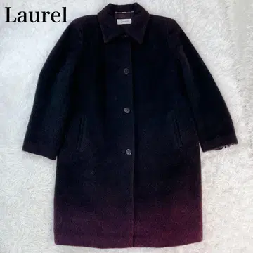 레어 고급 Laurel 알파카 모헤어 혼방 그라데이션 코트