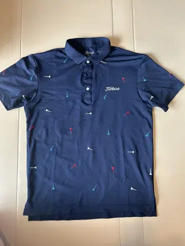 Titleist 골프 피케 셔츠 L 사이즈 네이비