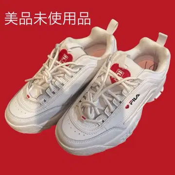 [ 가격 인하 ] FILA 휠라 / 디스럽터 2 하트 통굽 / 화이트