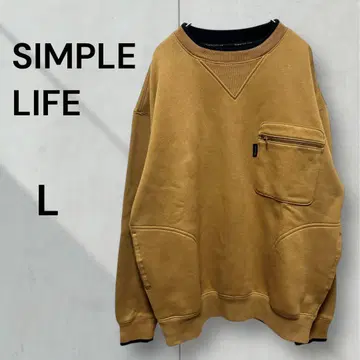 SIMPLE LIFE 속기모 맨투맨 트레이닝복 남성용 구제 의류 속기모