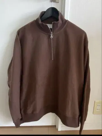 [ 선스펠 x 유나이티드 애로우즈 ] 남성용 하프 지퍼 맨투맨 L