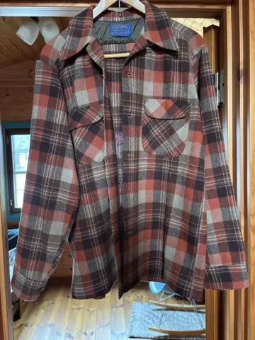 Pendleton 울 긴팔 셔츠 체크 무늬