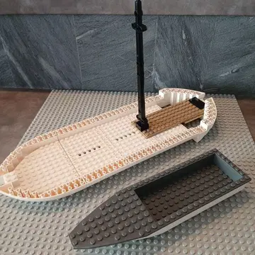 50 LEGO 선체 부품과 머스트 세트