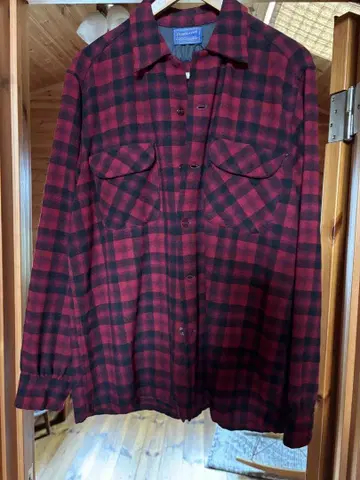Pendleton 빨검 체크 긴팔 셔츠 M