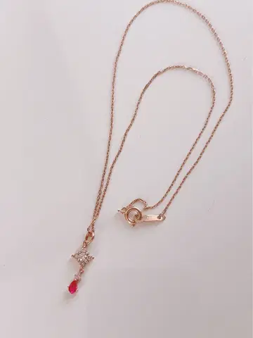 5금 골드 플라워 모티브 목걸이