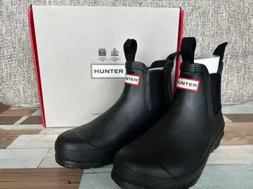 HUNTER 블랙 숏부츠 박스 포함