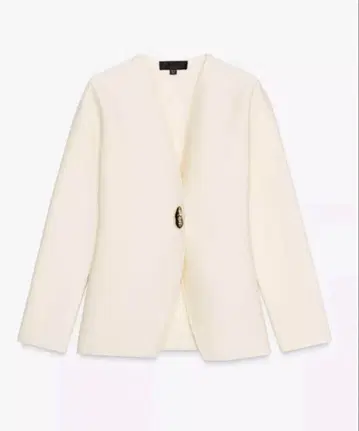 ZARA 화이트 노카라 자켓 M 사이즈