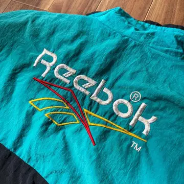 Reebok 나일론 자켓 터콰이즈/블랙