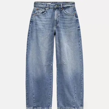 ZARA 배기 벌룬 미드 라이즈 데님 팬츠