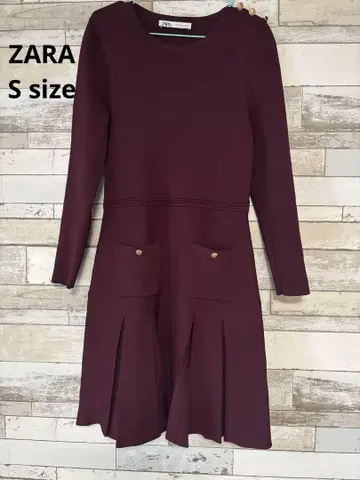ZARA 버건디 니트 원피스 S