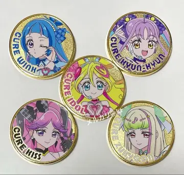 [ 새상품 ] 프리티 스토어 키미토 아이돌 프리큐어 기념 메달 5종 세트