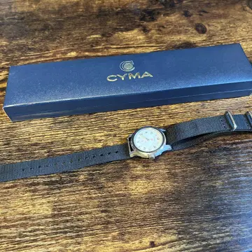 CYMA 손목시계 쿼츠 화이트 다이얼