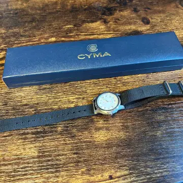 CYMA 손목시계 쿼츠 화이트 다이얼