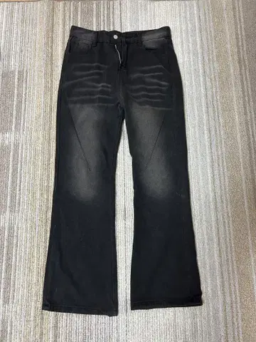 DRY STICK 블랙 데님 M 플레어 데님