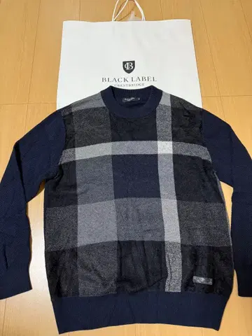 BLACK LABEL CRESTBRIDGE 체크 무늬 니트 M