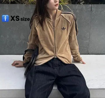 SST 아디컬러 벨로아 저리 트랙 자켓 아디다스 브라운