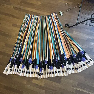 Paul Smith 폴스미스 멀티 스트라이프 플리츠 스커트