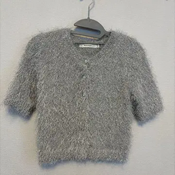 moussy SHAGGY GLITTER KNIT 가디건