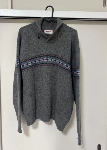 90s 빈티지 McGREGOR 노르딕 무늬 니트 스웨터 그레이 M