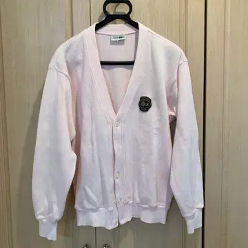 LACOSTE 핑크 가디건