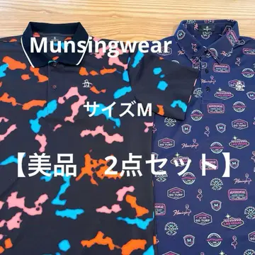 [레어 디자인] Munsingwear 컬러풀 피케 셔츠 2세트