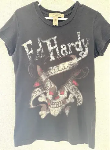 Ed Hardy 스컬 디자인 반팔 티셔츠