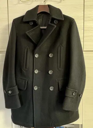 SCYE BASICS 울 블랙 피코트 38 L 사이즈