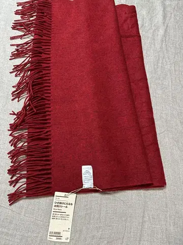 울 대형 스톨 빨간색 60 x 200cm