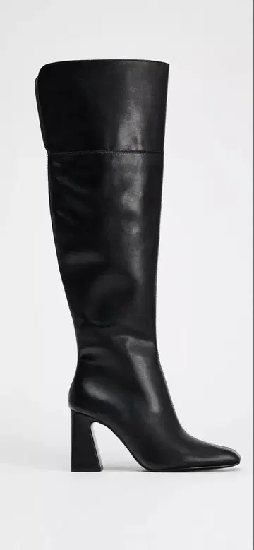 ZARA 힐 포함 니하이 부츠 블랙
