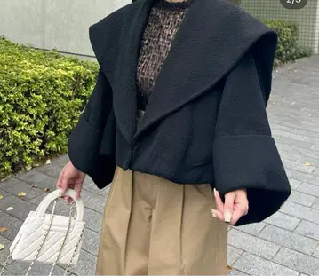cygne 빅칼라 숏코트 josette 블랙