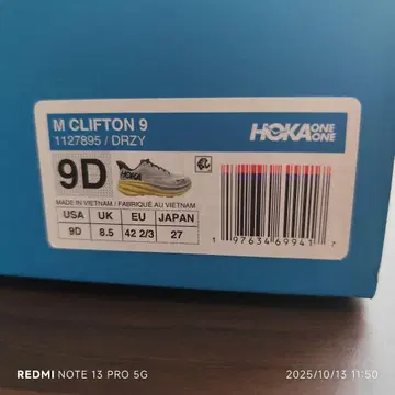 HOKA CLIFTON 9 9D DRZY