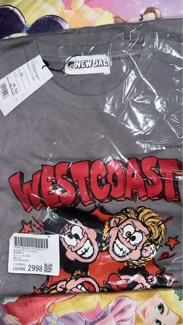 NEW JAG WESTCOAST ROCK 티셔츠 M 사이즈 그레이