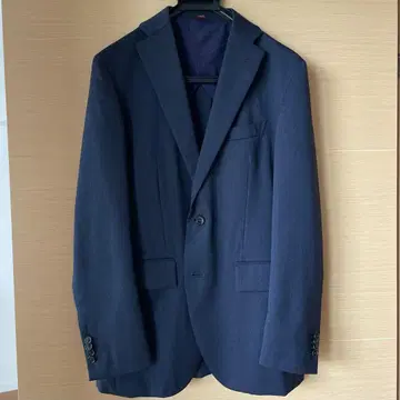 THE SUIT COMPANY 무지 네이비 워셔블 비즈니스 정장