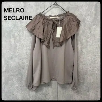 미사용 택 포함 MELRO SECLAIRE 프릴 오프숄더 긴팔 블라우스