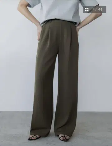 crewre 워터 리페런트 슬랙스 카키 사이즈 1