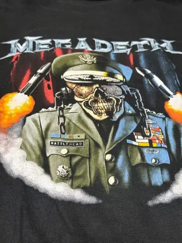 MEGADETH 스컬 디자인 T셔츠 L 사이즈