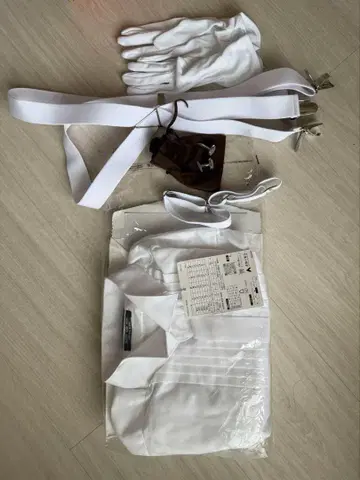 결혼식 웨딩 신랑 잡화 세트 셔츠 커프스 장갑 서스펜더