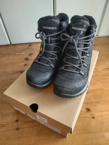 MERRELL 방수 윈터 부츠 여성용 블랙 머렐 J066944