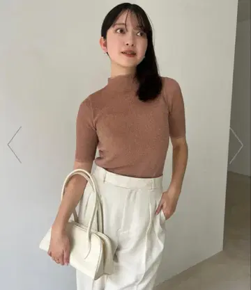 anuans 시어 라메 리브 니트탑 coral