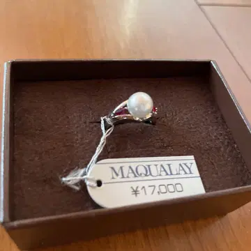 MAQUALAY 진주와 루비의 반지 MR5
