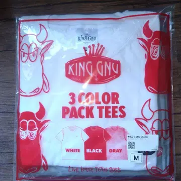 King Gnu T셔츠 화이트 그레이 M (미사용 새상품)
