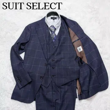 SUIT SELECT 마르조토 3피스 셋업 A5 네이비 컬러 체크