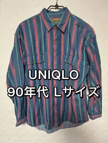 UNIQLO 유니클로 90년대 스트라이프 셔츠 L 사이즈 중국산