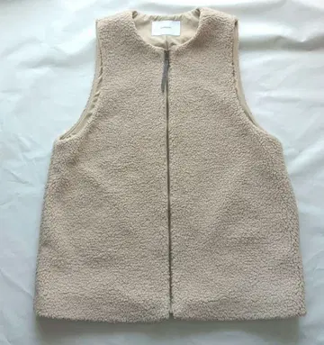 보아 집업 베스트 베이지