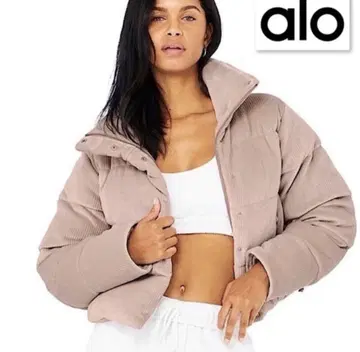 alo yoga 벨로아 코듀로이 다운 핑크