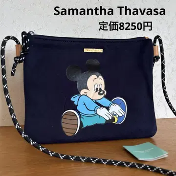 새상품 Samantha Thavasa 미키&미니 사코슈 네이비