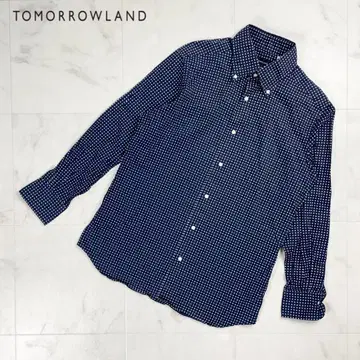 새상품급 투모로우랜드 올 패턴 버튼 다운 셔츠 긴팔 네이비 M*GD870