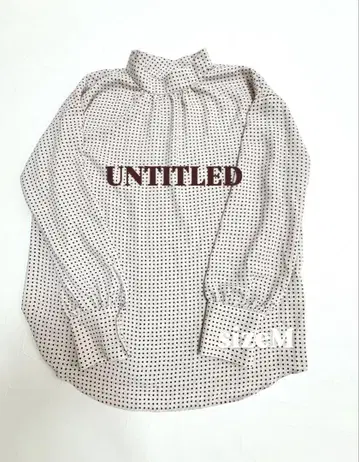 UNTITLED 도트 무늬 하이넥 블라우스 M